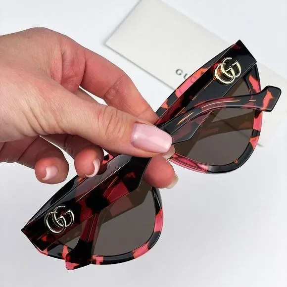 Gucci GG1333S 003 Sunglasses Havana Brown Cat Eye Women